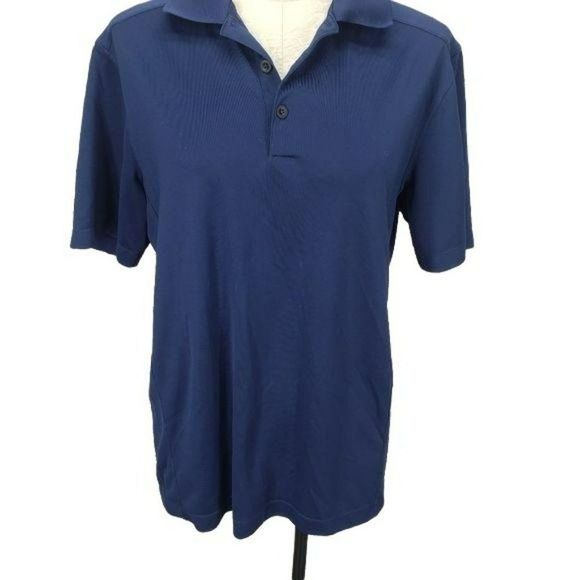 Nike Golf Men’s‎ Dri Fit Navy Polo Short Sleeve Shirt Size Medium - Picture 1 of 9